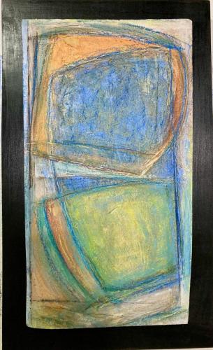 Corn Snow Turn_2017_pastel on wood_28_ x 17_