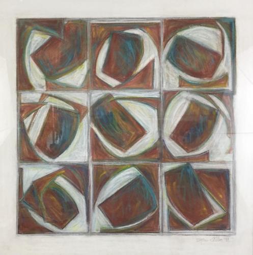 Journey(grid study)_2019_pastel chalk on paper_ 22_ x 22_